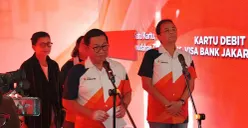 Gubernur Jakarta, Pramono Anung memberikan keterangan kepada wartawan seusai peluncuran debit visa Bank Jakarta di Jakarta Selatan, Senin, 5 Januari 2026. (Sumber: Dok. Istimewa)