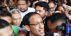 Terdakwa Nadiem Makarim usai menjalani sidang di Pengadilan Tipikor Jakarta Pusat. (Sumber: Poskota | Foto: Ramot Sormin)