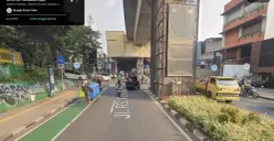 Jalan Haji Nawi diberlakukan sistem satu arah imbas proyek pengerjaan tata air DSDA DKI Jakarta (Sumber: Google Maps)