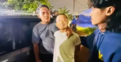 Poilsi saat menangkap TH di kawasan Ciseeng, usai melarikan diri setelah melakukan pembacokan kepada Pasutri di wilayah Cibungbulang, Kabupaten Bogor. (Sumber: Polres Bogor)