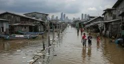 Ilustrasi banjir. (Sumber: Gemini)