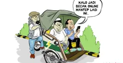 Obrolan Warteg tentang lansia pengayuh becak. (Sumber: Poskota/Arif Setiadi)