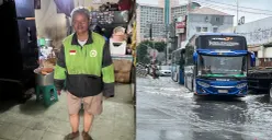Air menggenangi rumah warga dan ruas jalan di Jalan Latumenten 1, Jelambar, Grogol Petamburan, Jakarta Barat, Minggu, 18 Januari 2026. (Sumber: Poskota/ Pandi Ramedhan)