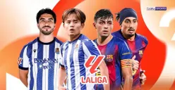 Saksikan live streaming Real Sociedad vs Barcelona di La Liga 2025/2026 pekan ke-20. Kick-off Senin, 19 Januari 2026 pukul 03.00 WIB (Sumber: Vidio.com)