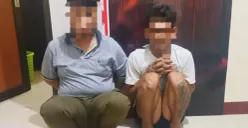 Dua anggota geng yang tawuran di Bogor diamankan polisi. (Sumber: Polsek Tajurhalang)