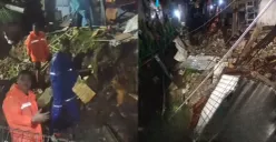 Peristiwa tanah longsor terjadi di wilayah Kelurahan Cipete Selatan, Kecamatan Cilandak, Jakarta Selatan, akibat hujan yang mengguyur kawasan tersebut, Minggu, 18 Januari 2026. (Sumber: Dok. BPBD Jakarta Selatan)