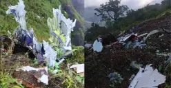 Puing Pesawat ATR 42-500 ditemukan di Gunung Bulusaraung (Sumber: TikTok/@rrrrmhn1)