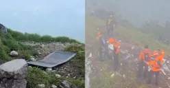 Tim SAR Gabungan menemukan bagian badan dan ekor di kawasan lereng Gunung Bulusaraung, wilayah perbatasan Kabupaten Maros dan Pangkep, Sulawesi Selatan, pada Minggu, 18 Januari 2026. (Sumber: SAR)