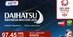 Tonton siaran langsung Indonesia Master 2026 di RCTI hari ini atau melalui live streaming Vision+ dan RCTI+ (Sumber: Instagram/@rctisports)
