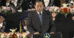 SBY menilai situasi geopolitik global semakin panas dan berpotensi memicu Perang Dunia III. (Sumber: YouTube/Institut Teknologi Sepuluh Nopember)