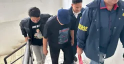 Terduga pelaku kasus pelecehan terhadap siswa diamankan di Polres Tangsel. (Sumber: Dok. Polres Tangsel)