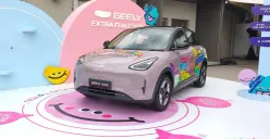 Geely Auto Indonesia resmi mengumumkan harga mobil listrik Geely EX2 pad aJanuari 2026. (Sumber: Poskota/Erwan Hartawan)