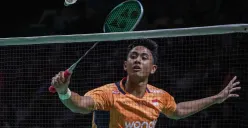 Pebulu tangkis tunggal putra Indonesia Alwi Farhan akan bertanding di final Indonesia Master 2026 hari ini. (Sumber: Poskota/Bilal Nugraha Ginanjar)