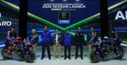 Monster Energy Yamaha MotoGP resmi meluncurkan tim dan YZR-M1 V4 di Jakarta. (Sumber: Yamaha)