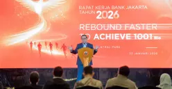 Gubernur DKI Jakarta Pramono Anung saat menghadiri rapat kerja Bank Jakarta di Hotel Pullman, Podomoro City, Jakarta Barat, Kamis (22/1). (Sumber: Istimewa)