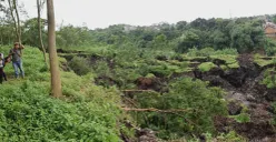 Lahan kosong bekas TPA Pondok Rajeg, Cibinong longsor. (Sumber: BPBD Bogor)