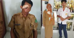 Guru SMP di Luwu Utara yang dipukul siswanya viral di media sosial. Insiden terjadi setelah korban menegur siswa yang bolos saat jam pelajaran. (Sumber: X/@mahakersa)