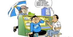 Obrolan warteg tentang modifikasi cuaca di Jakarta. (Sumber: Poskota/Arif Setiadi)