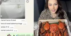 Isi chat Lisa Mariana tentang kondisi Ibunda (Sumber: Instagram/@lisamarianaaa)