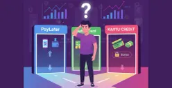 Ilustrasi. Gaji habis buat paylater (Sumber: Gemini AI)