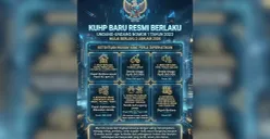 Infografik sosialisasi pemerintah mengenai pemberlakuan KUHP baru berdasarkan Undang-Undang Nomor 1 Tahun 2023 yang mulai efektif pada 2 Januari 2026. (Sumber: Instagram)