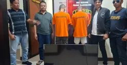 Kanit Reskrim Polsek Tajurhalang Ipda Mareben Simarsoit bersama Tim Opsnal berhasil menangkap pelaku pencuri rumsong dan penadah beserta menyita barang bukti curian. (Sumber: Istimewa)