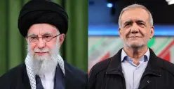 Perbedaan kekuasaan dan kepemimpinan Supreme Leader Ali Khamenei dan Presiden Masoud Pezeshkian (Sumber: X/@The_RedsIndo)