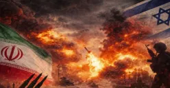 Ilustrasi perang Israel vs Iran (Sumber: Youtube/@Moquete dan Geopolítica Pura)