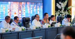 Rapat Koordinasi Lintas Sektoral Bidang Operasional terkait kesiapan pelaksanaan Operasi Ketupat 2026 di Auditorium Mutiara STIK-PTIK, Jakarta Selatan, Senin, 2 Maret 2026. (Sumber: Dok. Mabes Polri)