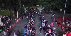 Gelaran Dash Run 100 meter di kawasan Stadion Pakansari, Cibinong. (Sumber: Dok. Pemkab Bogor)