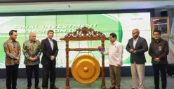 Upacara penandaan dimulainya tahap implementasi FID untuk Pengembangan Lapangan Gas Mako di Wilayah Kerja Duyung, lepas pantai Kepulauan Anambas, Kepulauan Riau.(Sumber: Dok. Istimewa)