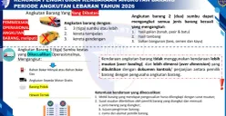 Infografis Rencana Pengaturan Kendaraan Angkutan Barang Periode Lebaran 2026. (Sumber: Istimewa)