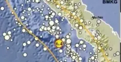Gempa 6,4 M mengguncang wilayah Sinabang Aceh. (Sumber: X/@BMKG)