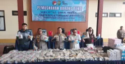 Konferensi pers pengungkapan kasus narkoba oleh Polres Metro Jakarta Pusat, Selasa, 3 Maret 2026. (Sumber: Poskota/Pandi Ramedhan)