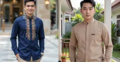 Model baju koko Lebaran 2026 dengan desain minimalis dan warna earth tone yang elegan, cocok untuk silaturahmi sepanjang hari. (Sumber: Pinterest)