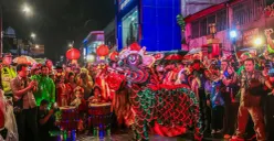 Pelaksanaan CGM menampilkan parade barongsai di Jalan Surya Kencana. (Sumber: Pemkot Bogor)