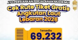 Rute mudik gratis via jalur laut yang resmi dibuka Kemenhub. (Sumber: Instagram/@kemenhub)