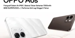 OPPO A6s hadir di Indonesia dengan desain elegan terinspirasi kerang mutiara, kamera 50MP, serta baterai besar 7000mAh yang mendukung aktivitas pengguna sepanjang hari. (Sumber: Dok/Blibli store)