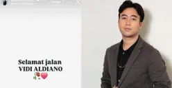 Unggahan Instagram Story Andi Rianto yang menuliskan pesan “Selamat jalan Vidi Aldiano” memicu spekulasi publik mengenai kondisi penyanyi Vidi Aldiano di media sosial. (Sumber: Instagram/@andirianto_official)