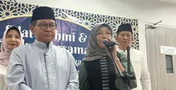 Kepala Dinas Kesehatan DKI Jakarta, Ani Ruspitawati saat menyampaikan situasi campak di RSKD Duren Sawit, Jakarta Timur, Selasa, 10 Maret 2026. (Sumber: Poskota/M Tegar Jihad)