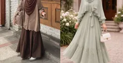 Koleksi busana muslim terbaru yang menampilkan tren warna earth tone dan pastel diprediksi akan mendominasi pilihan baju Lebaran 2026. (Sumber: Pinterest)