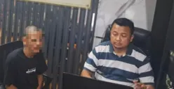 Tersangka SMP saat menjalani pemeriksaan di ruang Unit Opsnal Satresnarkoba Polres Serang dalam kasus peredaran narkoba. (Sumber: Dok. Polres Serang)