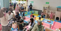 Fasilitas bermain anak di Stasiun Pasar Senen, Jakarta Pusat, Sabtu, 14 Maret 2026. (Sumber: Poskota/Ali Mansur)