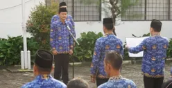 Para pegawai Pemkab Pandeglang saat mengikuti apel pagi. (Sumber: Istimewa)