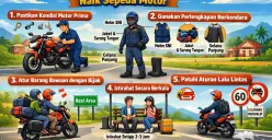 Tips aman mudik menggunakan sepeda motor. (Sumber: ChatGPT)
