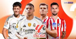 Nonton live streaming Real Madrid vs Atletico Madrid di La Liga 2025/2026. (Sumber: Vidio)