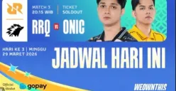 Jadwal pertandingan RRQ Hoshi vs Onic di MPL ID S17 Week 1. (Sumber: Instagram/@mpl.id.official)