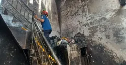 Kebakaran rumah di Jalan Kampung Kandang, RT 11/RW 04, Kelurahan Semper Barat, Kecamatan Cilincing, Jakarta Utara, Minggu, 29 Maret 2026. (Sumber: Dok. Gulkarmat Jakarta Utara)