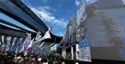 Suasana Kemeriahan Perayaan Hari Buruh Internasional 2026 di kawasan Monas, Jakarta Pusat. (Sumber: PLN UID Jakarta Raya)