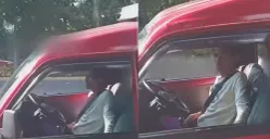 Aksi tak pantas yang diduga dilakukan seorang sopir angkutan kota (angkot) menjadi perbincangan luas setelah videonya tersebar dan viral di media sosial. (Sumber: Istimewa)